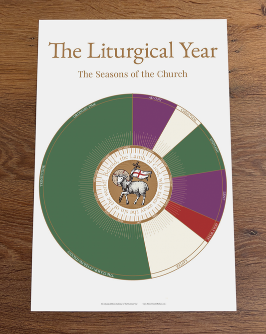 Perpetual Liturgical Calendar - 12" x 18" (Small)