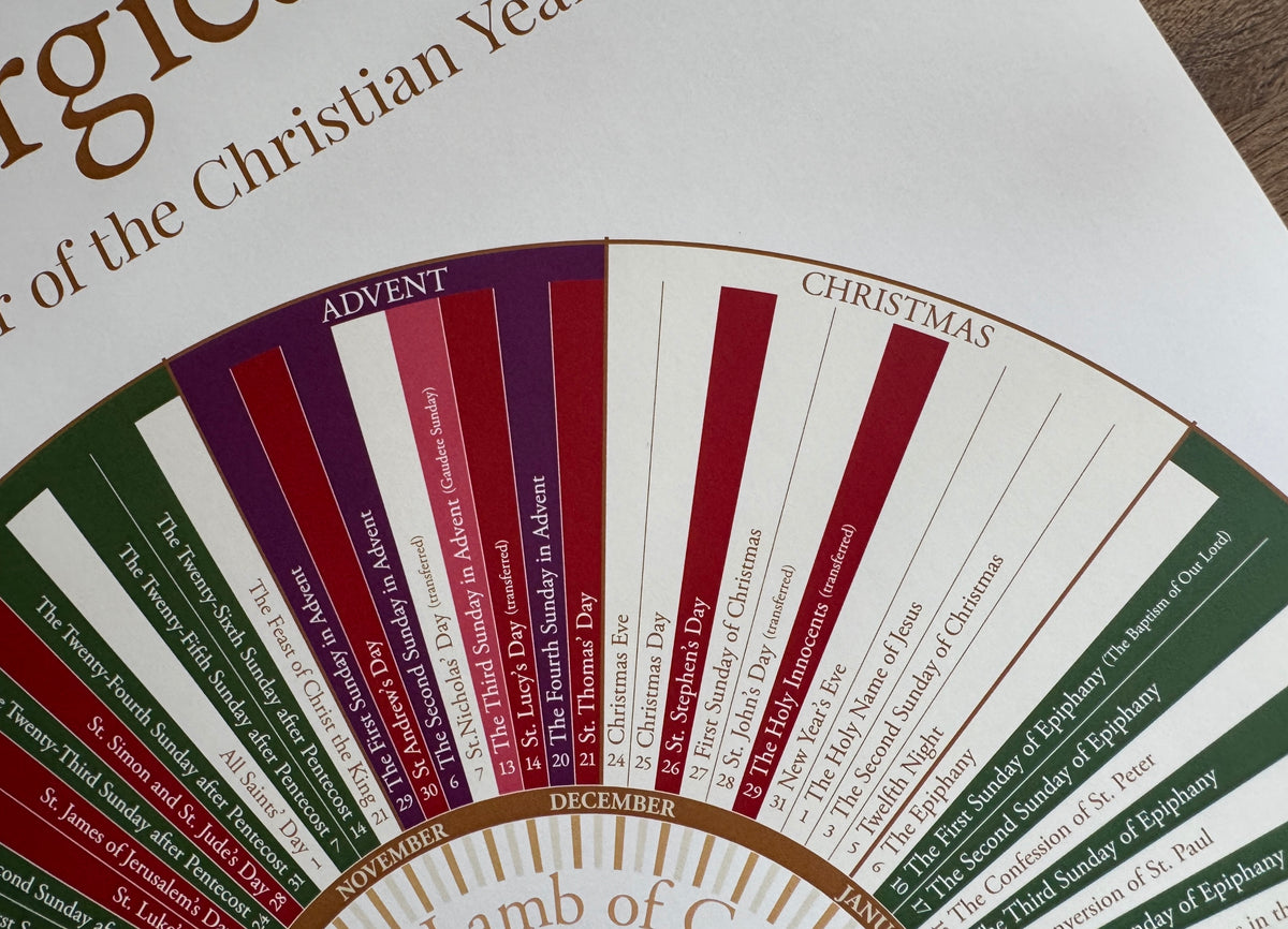 2027 Calendar Close up Advent
