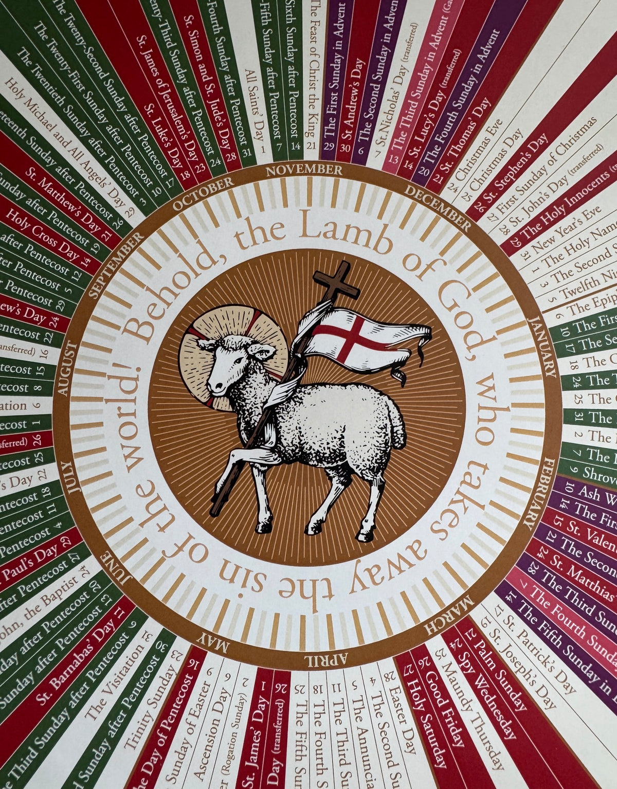 2027 Calendar Close up center