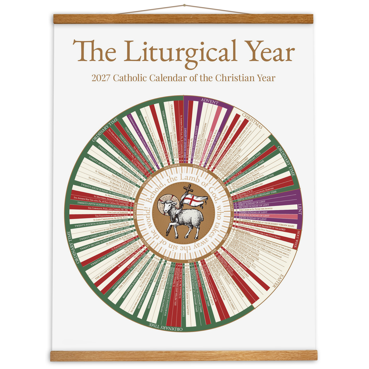 Catholic Liturgical Calendar - 18" x 24" (Standard)