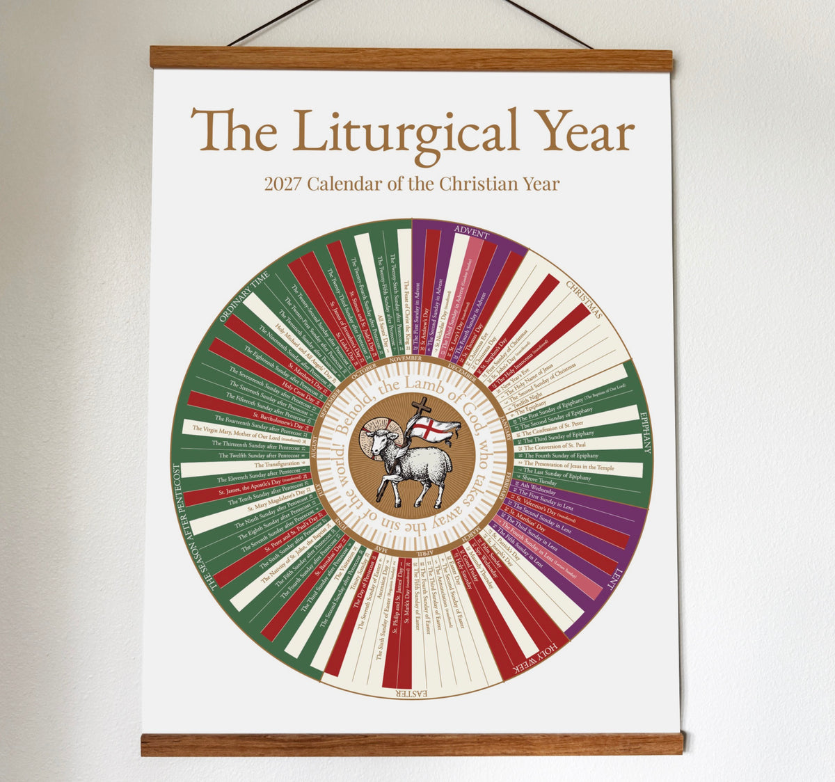Liturgical Calendar - 18" x 24" (Standard)