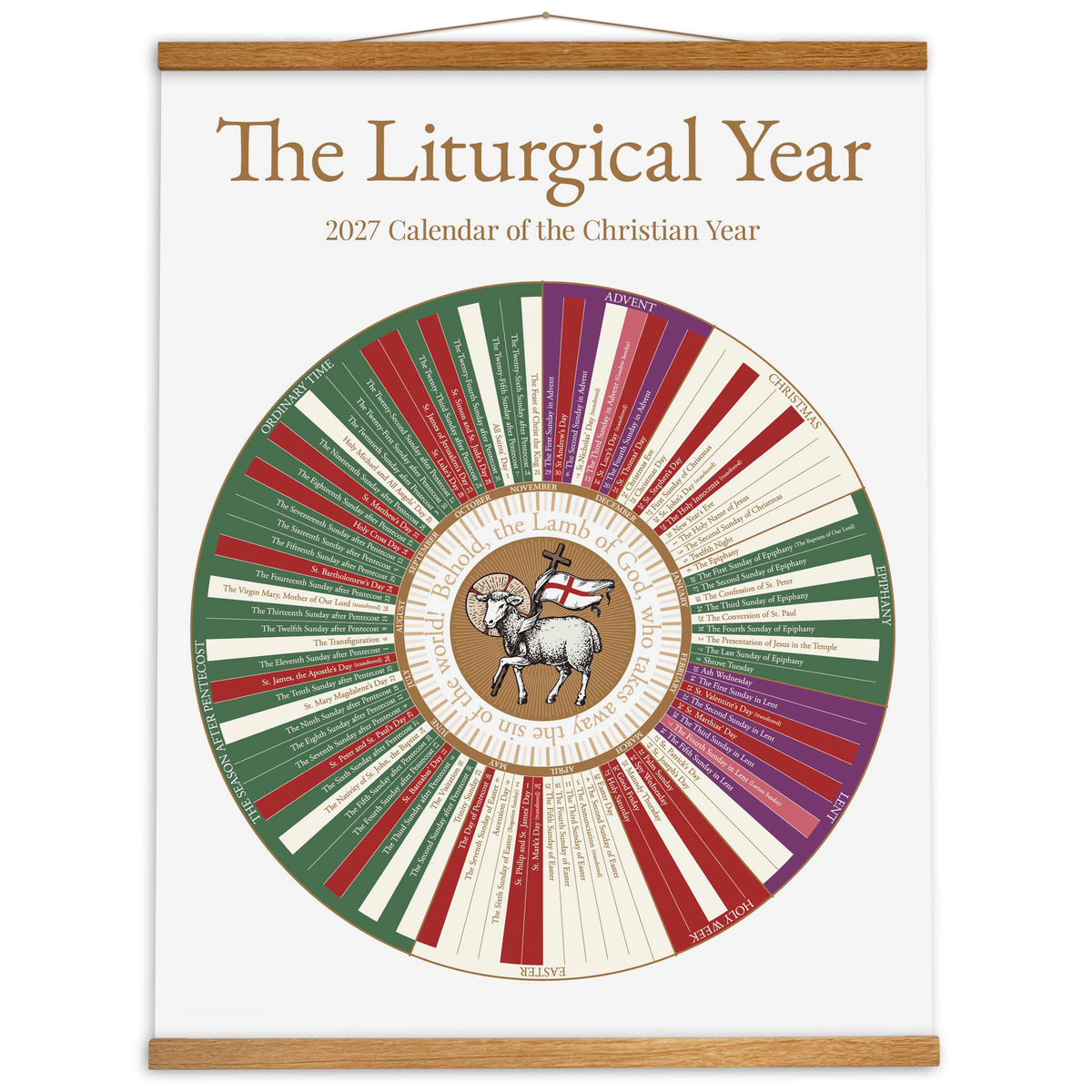 Liturgical Calendar - 18" x 24" (Standard)