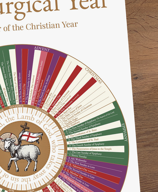 Liturgical Calendar - 24" x 32" (Large)