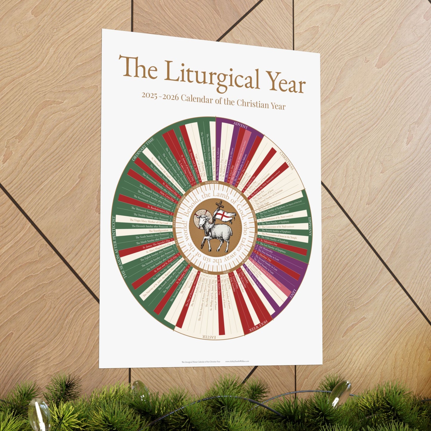 The Liturgical Home Liturgical Calendar for 2025-2026 (Canada, Australia, UK, WorldWide)
