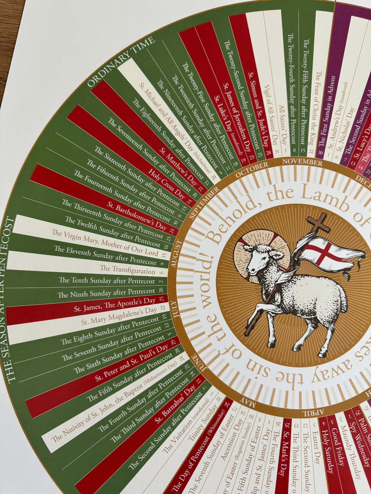 2026 Liturgical Calendar - 18" x 24" (Standard)