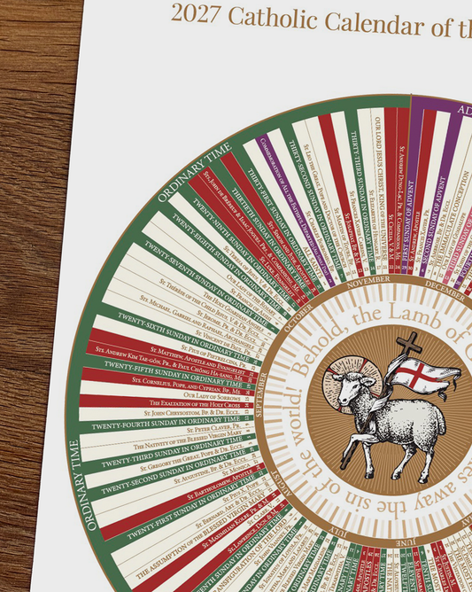 Catholic Liturgical Calendar - 12" x 18" (Small)