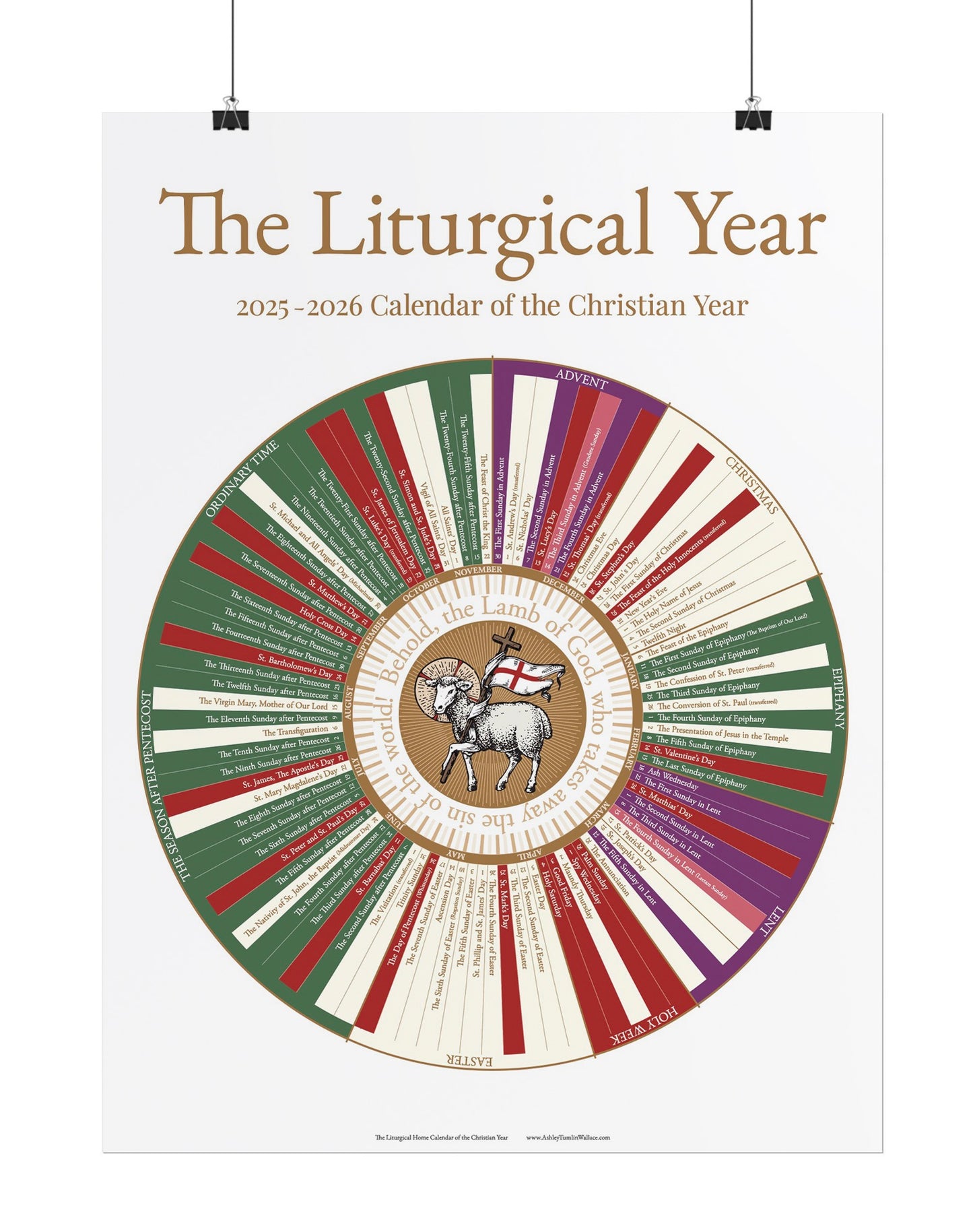 The Liturgical Home Liturgical Calendar for 2025-2026