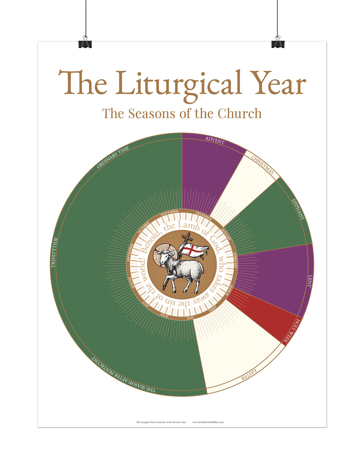 Perpetual Liturgical Calendar - 18" x 24" (Standard)