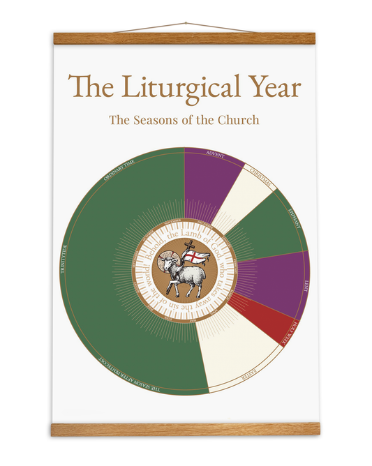 Perpetual Liturgical Calendar - 12" x 18" (Small)