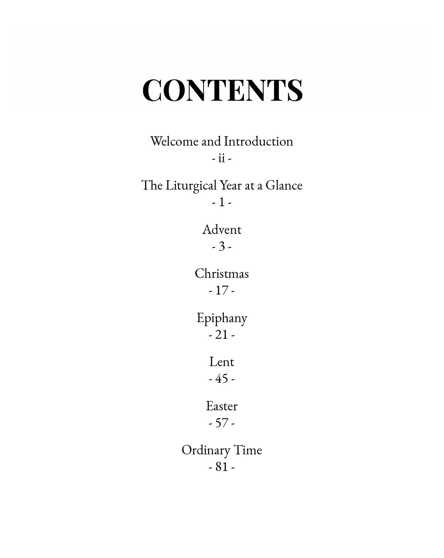 The 2026 Liturgical Year Planner