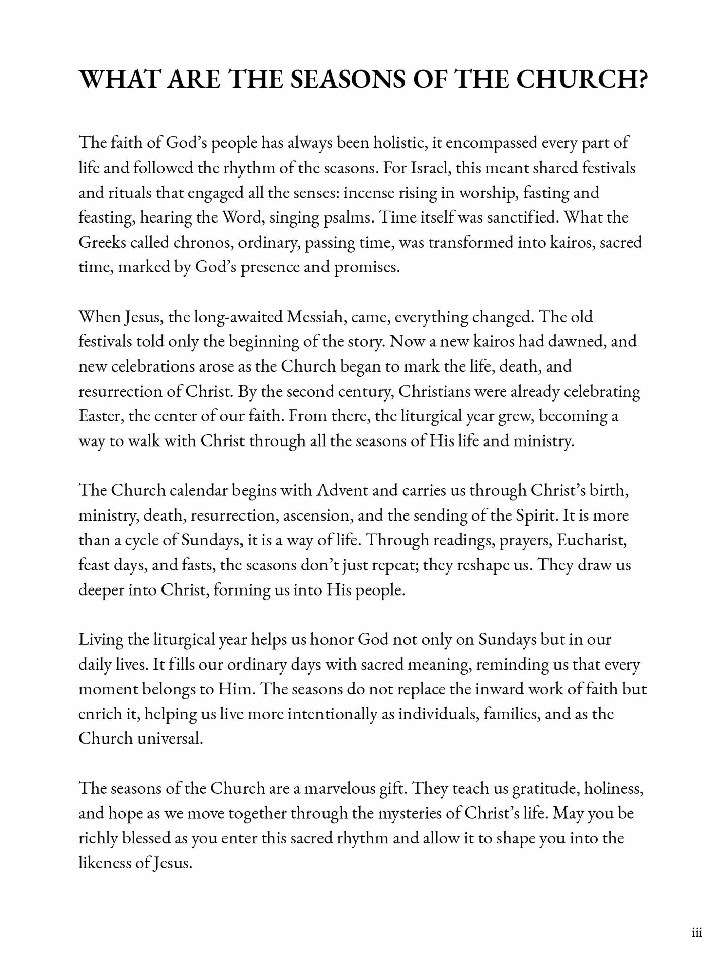 The 2026 Liturgical Year Planner