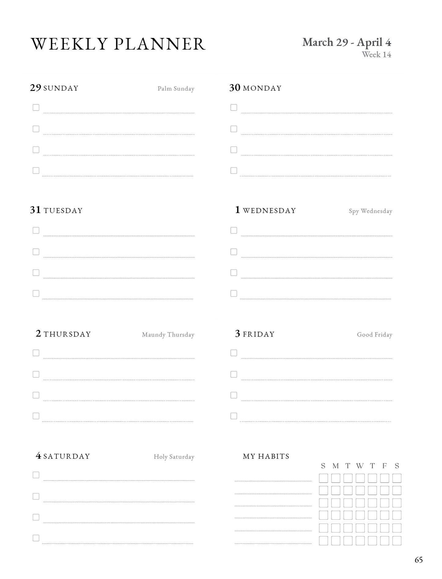 The 2026 Liturgical Year Planner
