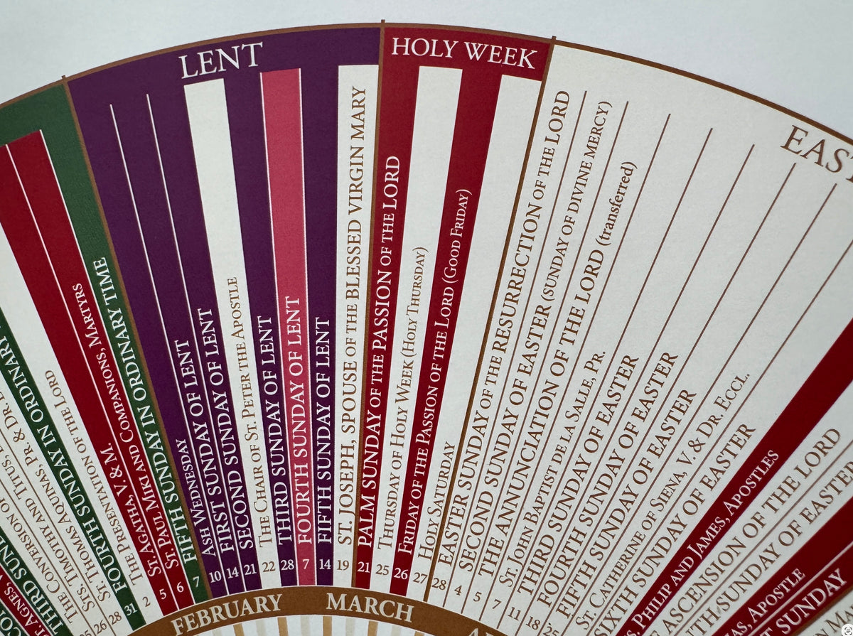 Catholic Liturgical Calendar - 18" x 24" (Standard)